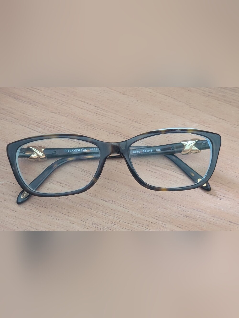 Tiffany & Co. Women's Dark Havana/Tiffany Blue and Gold Eyewear TF 2074 8 - Picture 3 of 14
